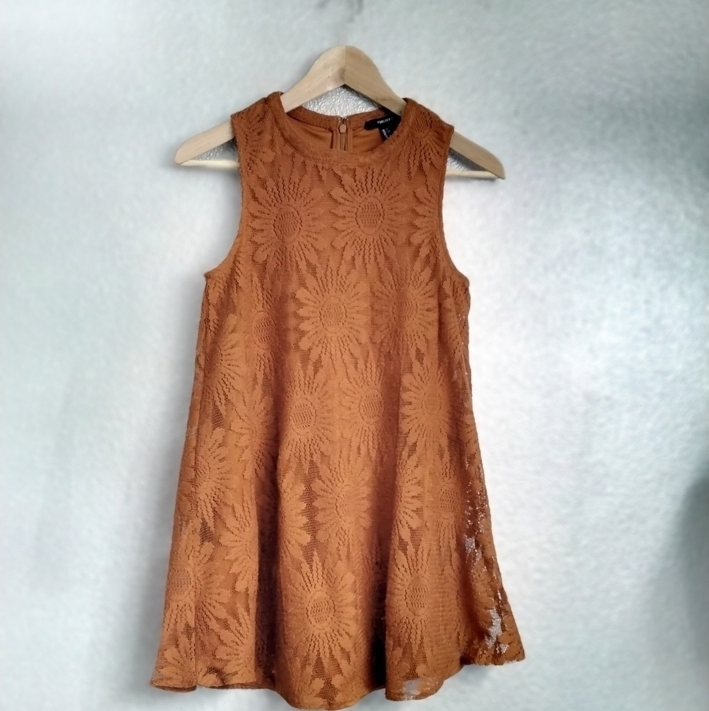 Forever 21 Rust Sleeveless Tunic/Mini Dress Size S